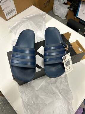 adidas Adilette Aqua Slides Dark Blue Navy Men 7 / Women 8